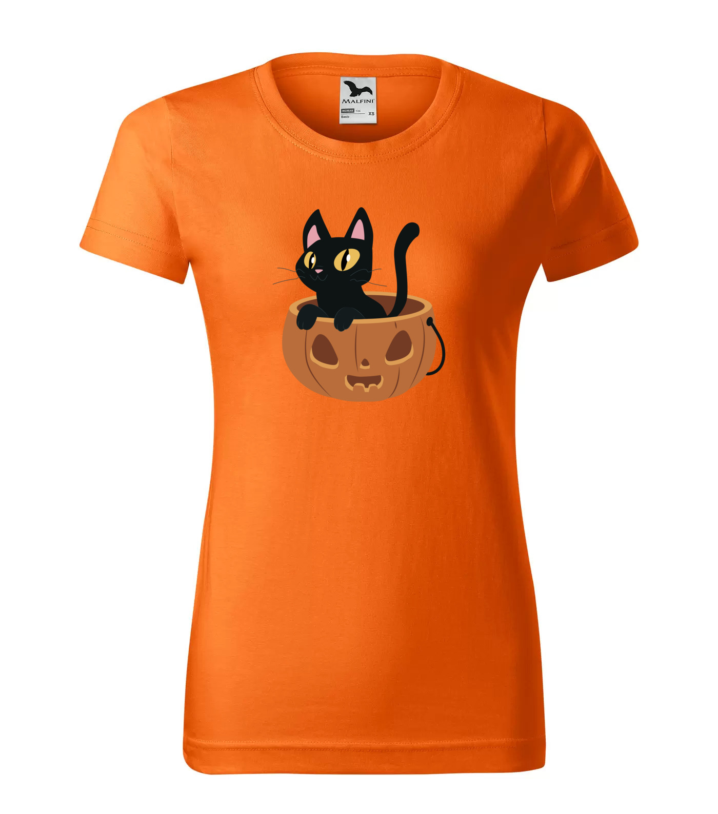 Tričko Halloween Kočka v dýni