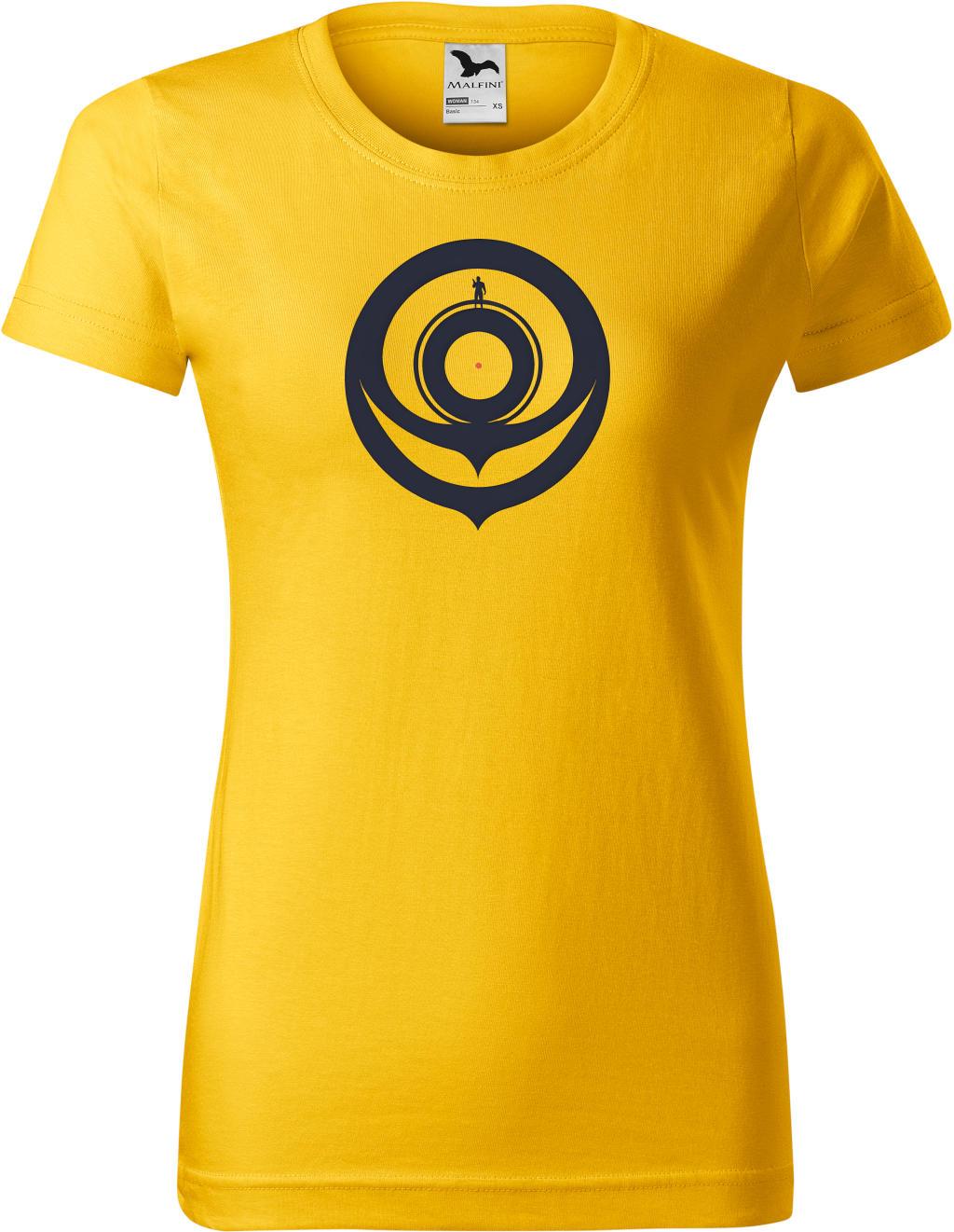 Dámské tričko Agent 007 (2XL) (Tričko Agent 007 (2XL)  žlutá)