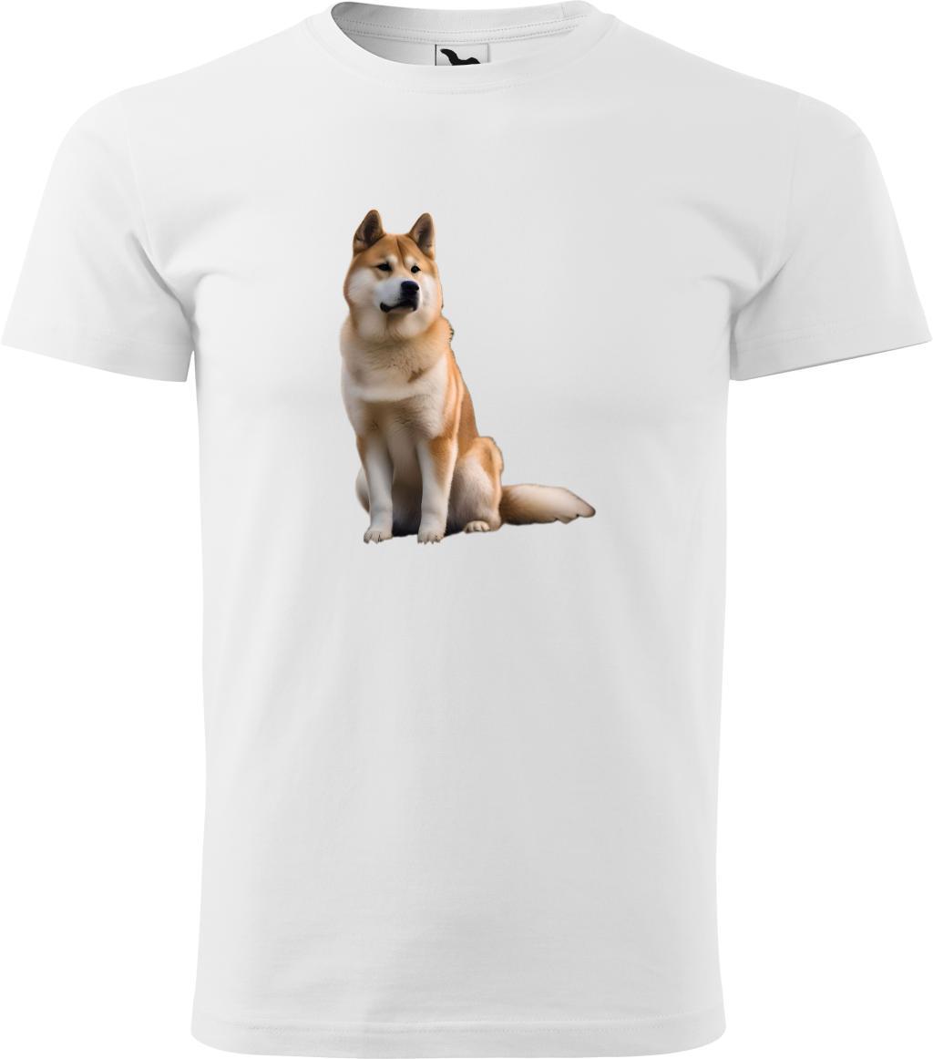 Pánské tričko Akita Inu 2 (4XL) (Tričko Akita Inu 2 (4XL)  bílá)