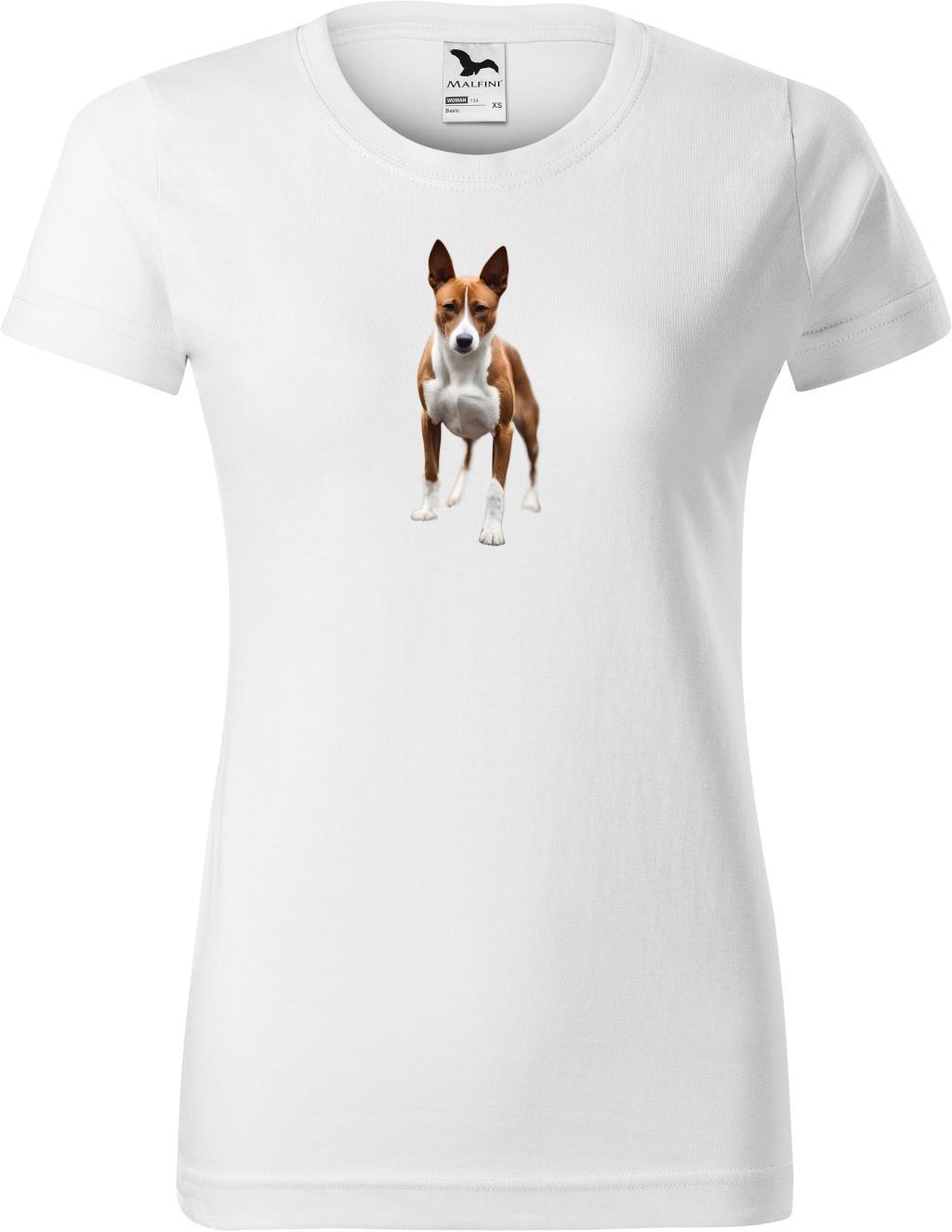 Dámské tričko Basenji 2 (2XL) (Tričko Basenji 2 (2XL)  bílá)