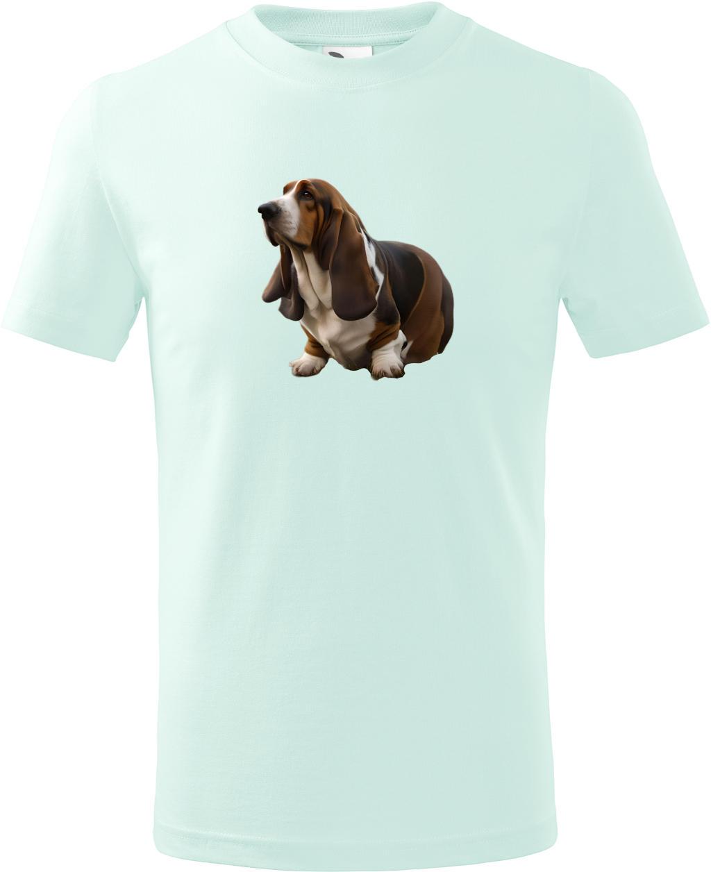 Dětské tričko Basset  (122 cm) (Tričko Basset  (122 cm)  frost)