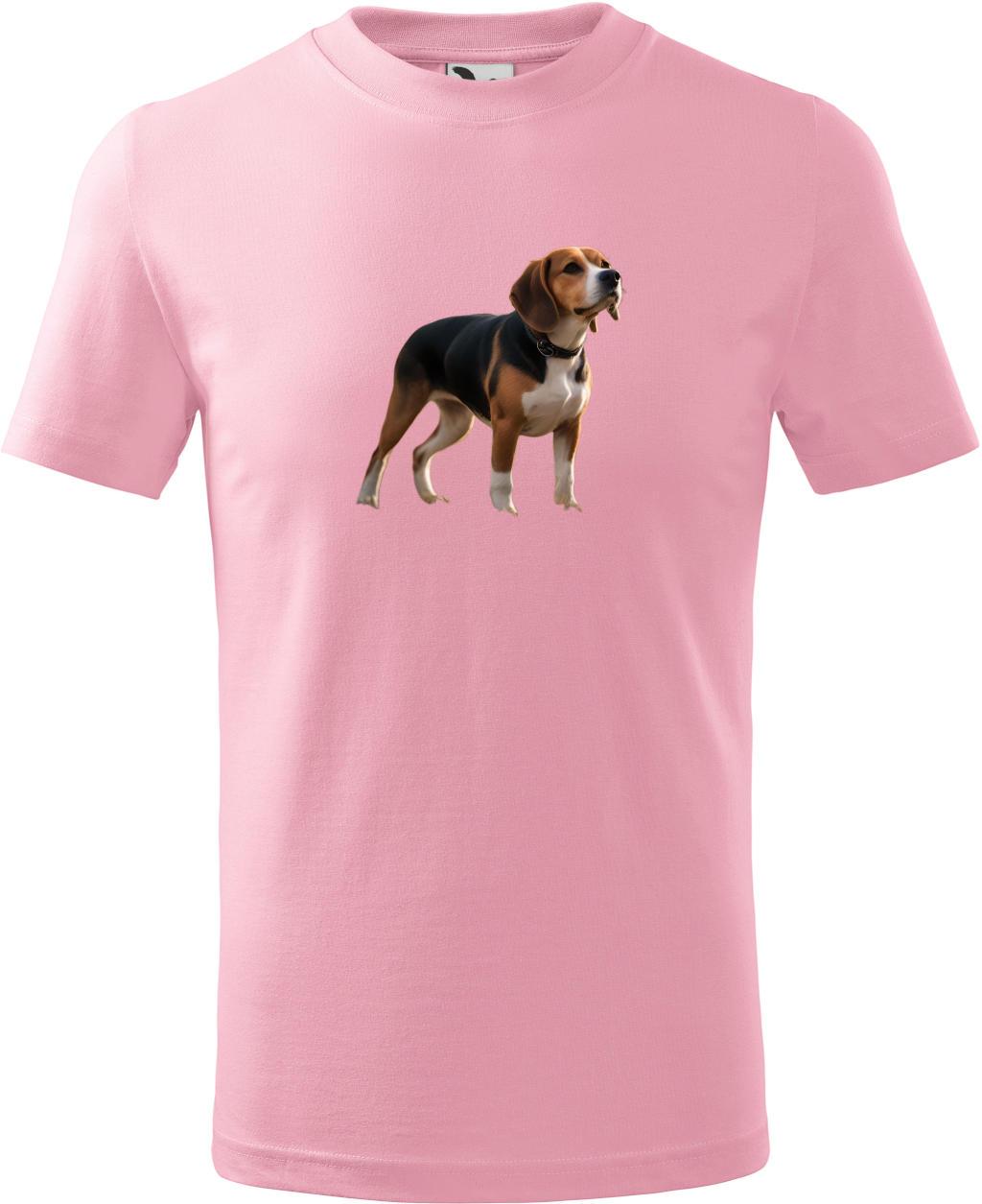 Dětské tričko Beagle (122 cm) (Tričko Beagle (122 cm)  růžová)