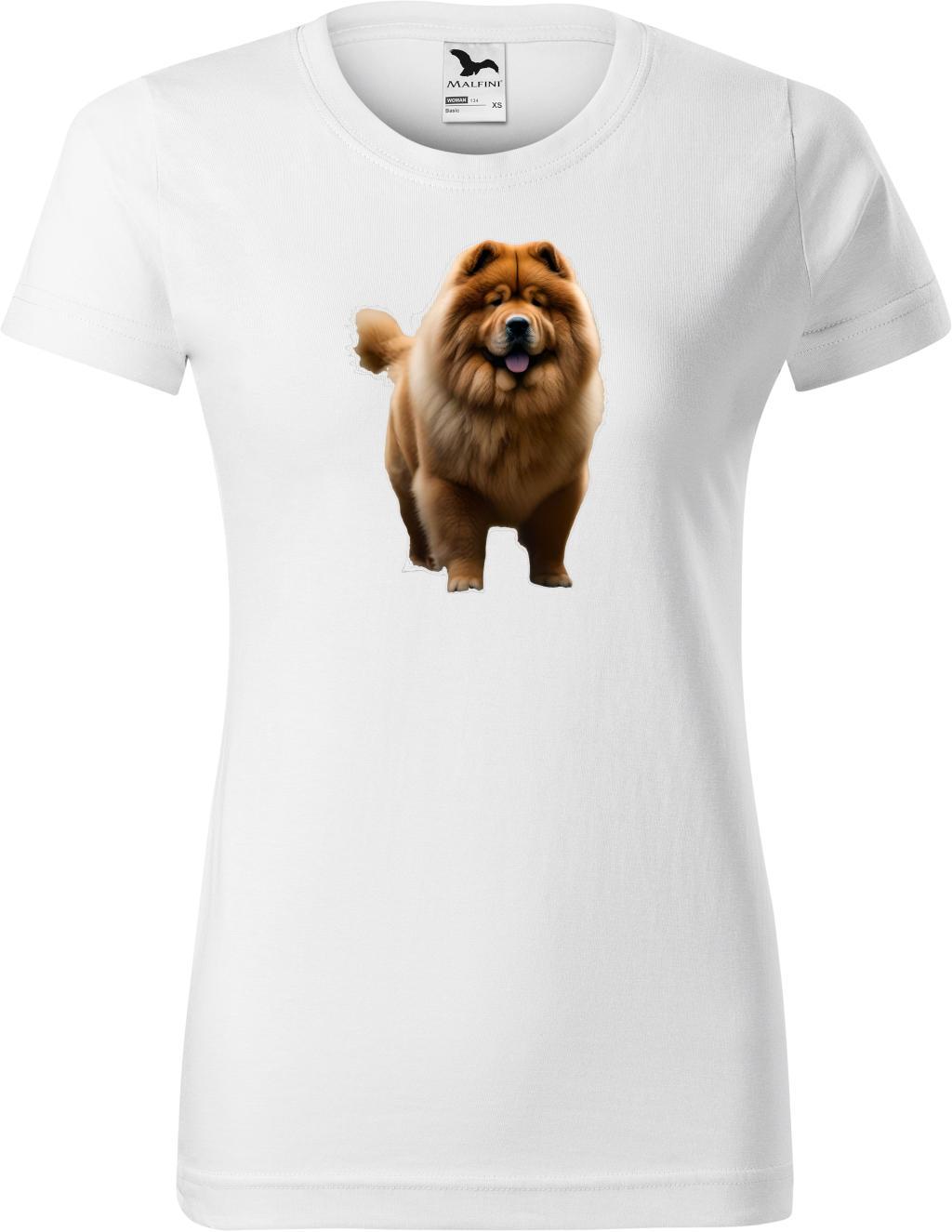 Dámské tričko Čau čau  (M) (Tričko Čau čau  (M)  bílá)