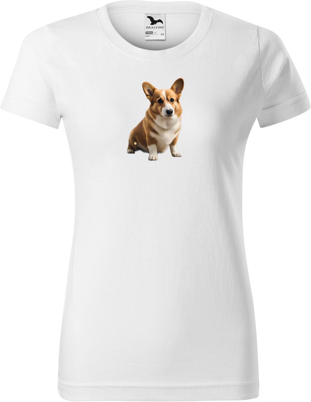 Dámské tričko Corgi (L) (Tričko Corgi (L)  bílá)