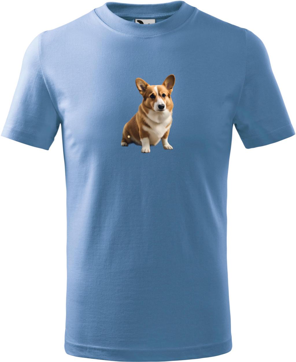 Dětské tričko Corgi (XS) (Tričko Corgi (XS)  nebesky modrá)