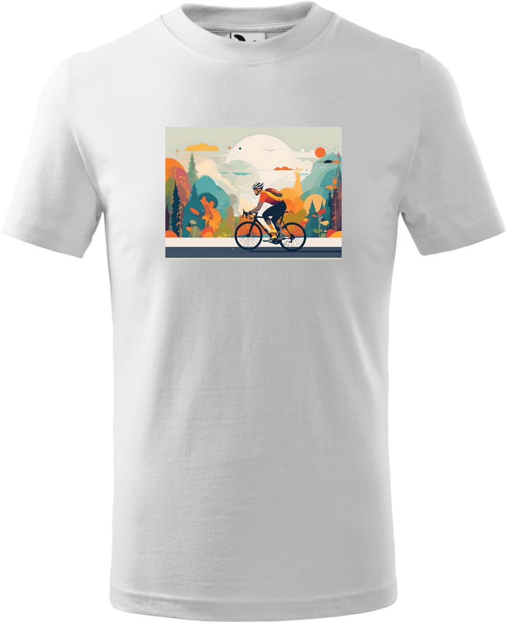 Dětské tričko Cyklista 2 (XS) (Tričko Cyklista 2 (XS)  bílá)