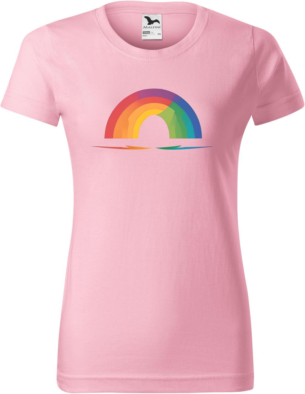 Dámské tričko Duha logo (2XL) (Tričko Duha logo (2XL)  růžová)