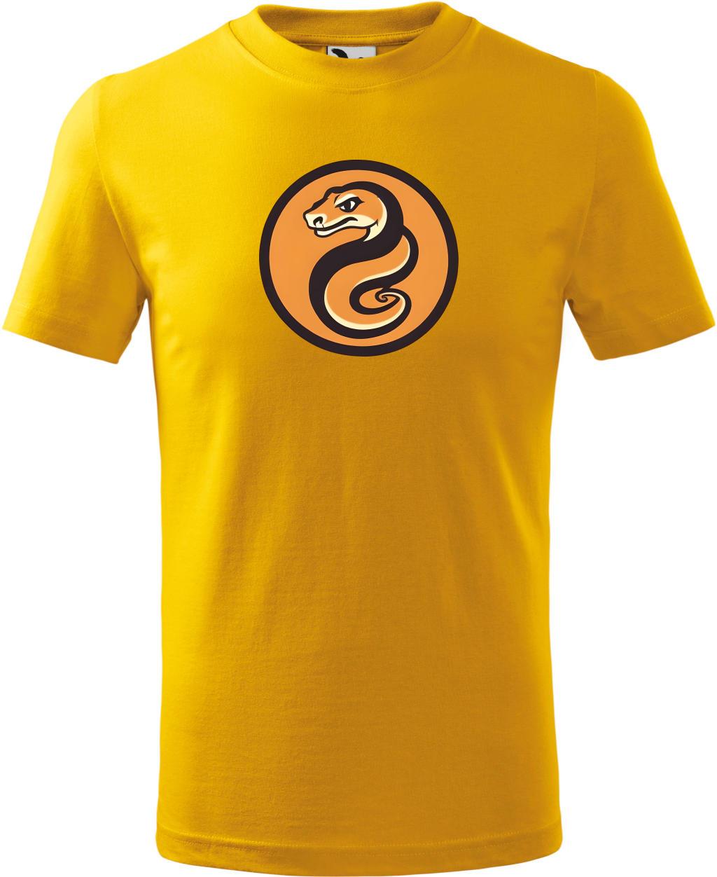 Dětské tričko Had logo (122 cm) (Tričko Had logo (122 cm)  žlutá)