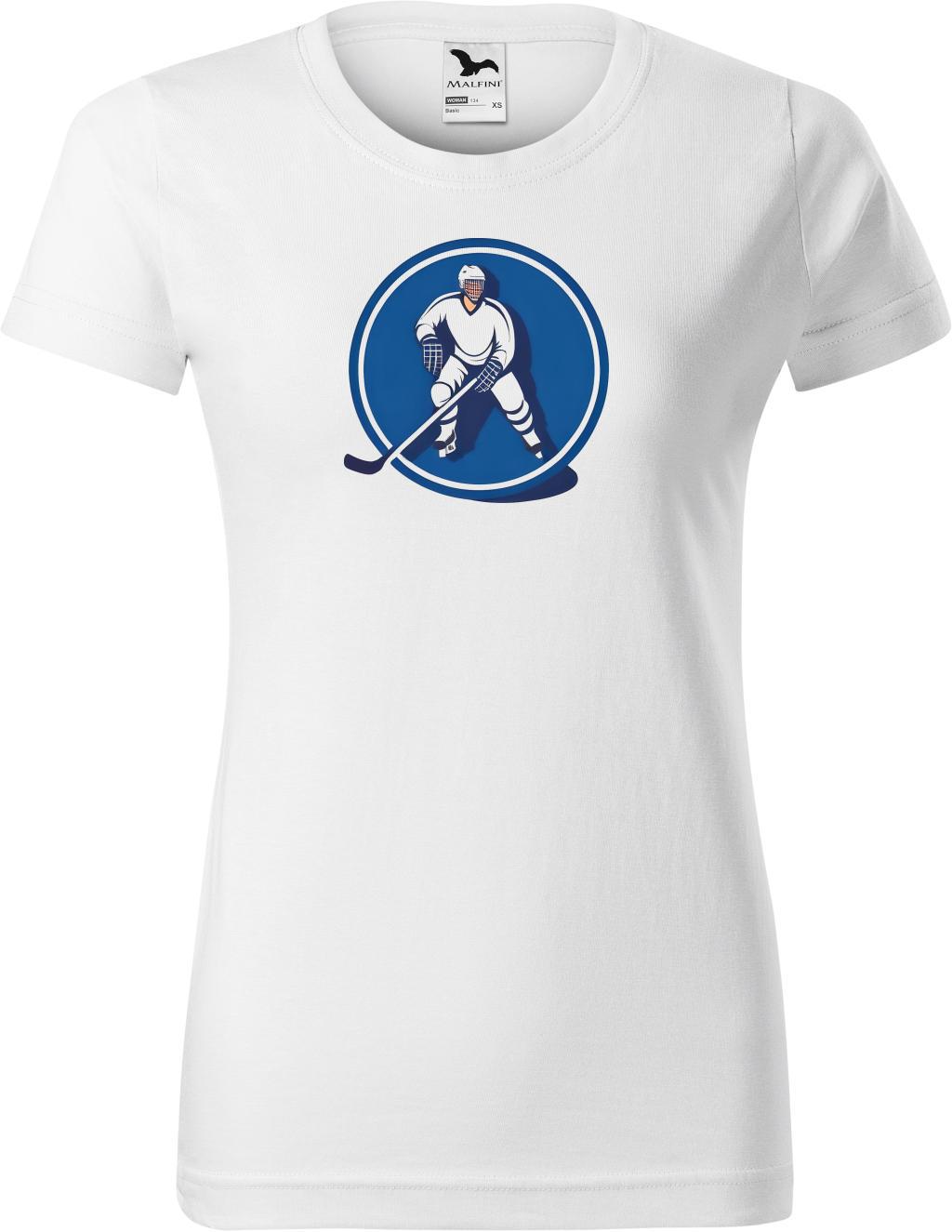 Dámské tričko Hockey logo 2 (L) (Tričko Hockey logo 2 (L)  bílá)