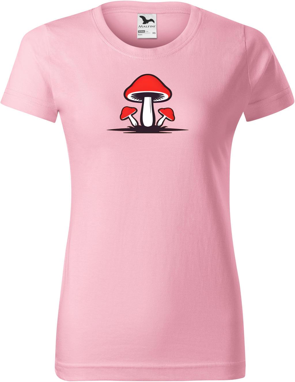 Dámské tričko Houby logo (XL) (Tričko Houby logo (XL)  růžová)