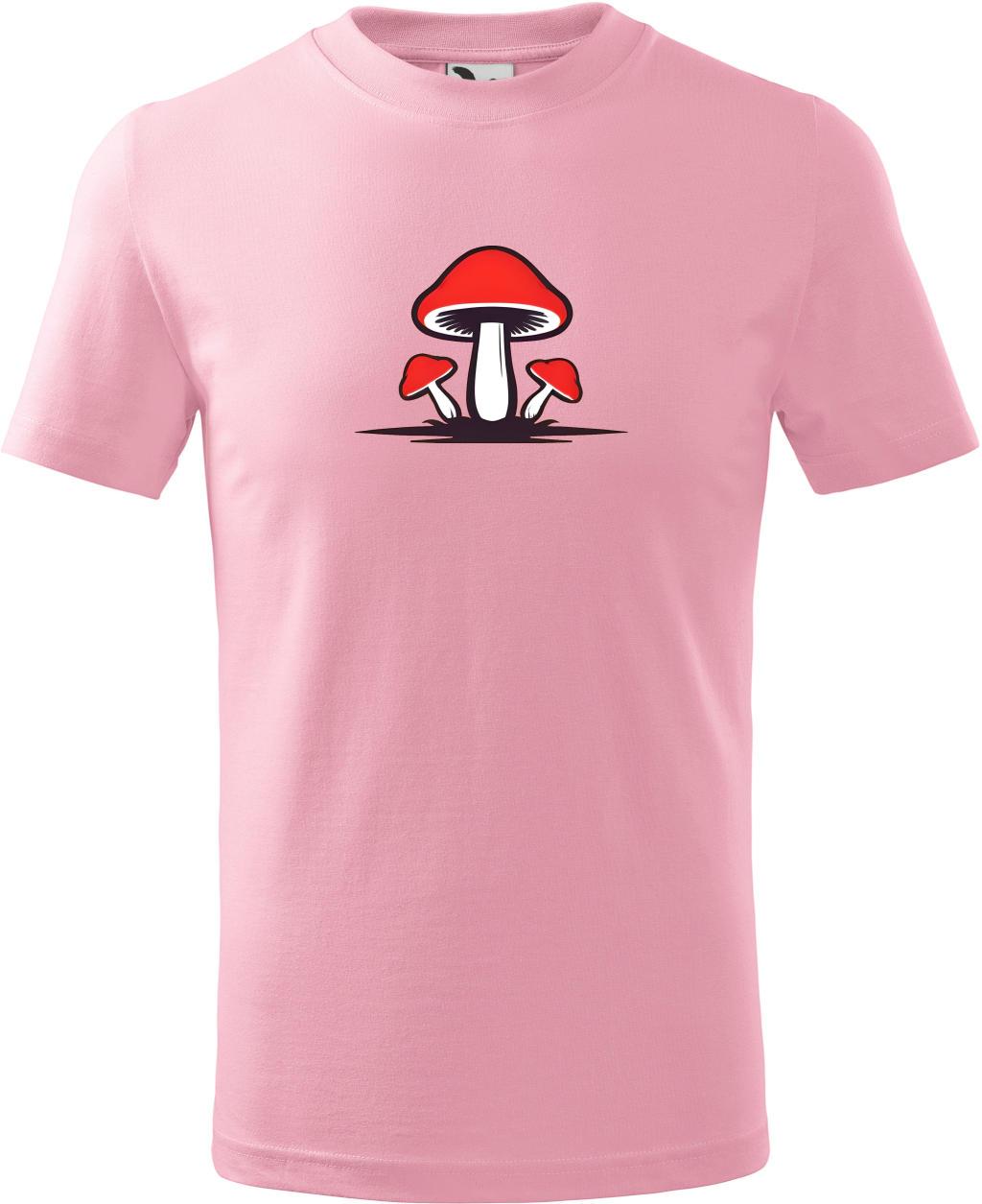Dětské tričko Houby logo (XS) (Tričko Houby logo (XS)  růžová)