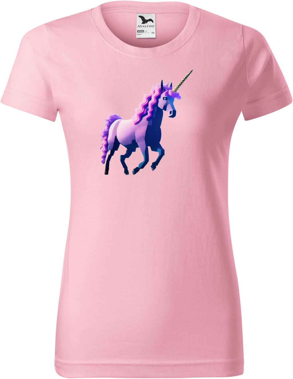 Dámské tričko Jednorožec Unicorn (S) (Tričko Jednorožec Unicorn (S)  růžová)