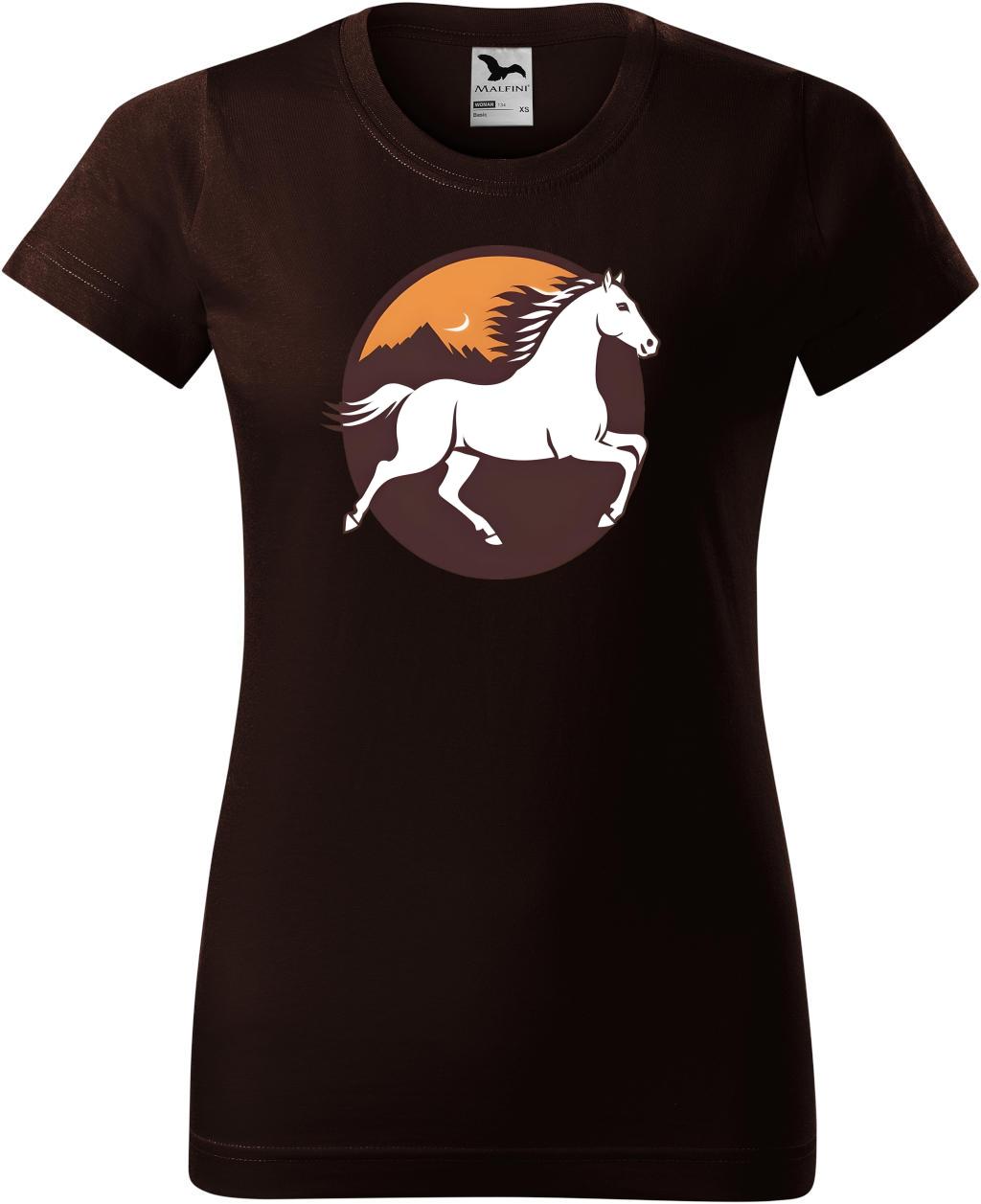 Dámské tričko Kůň logo (2XL) (Tričko Kůň logo (2XL)  kávová)