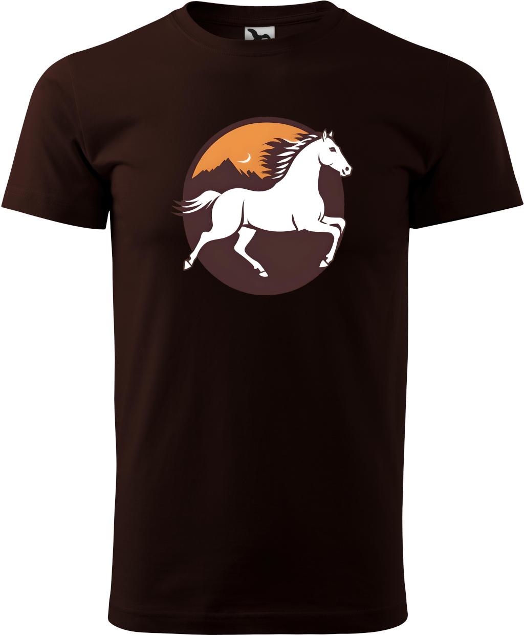 Pánské tričko Kůň logo (3XL) (Tričko Kůň logo (3XL)  kávová)