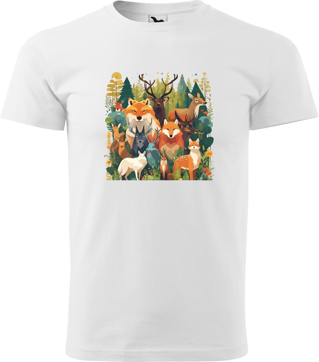 Pánské tričko Lesní zvěř (3XL) (Tričko Lesní zvěř (3XL)  bílá)
