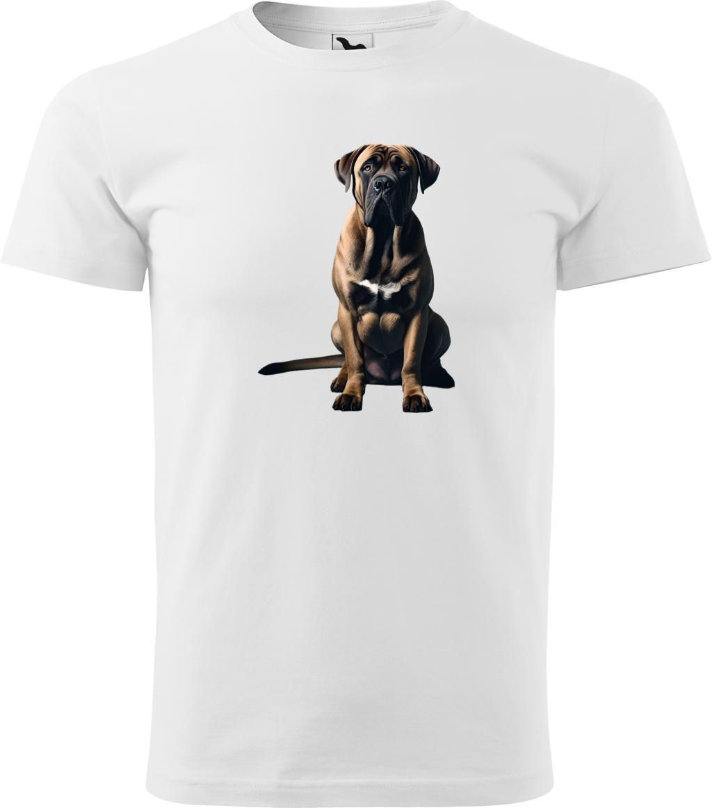 Pánské tričko Mastif  (4XL) (Tričko Mastif  (4XL)  bílá)