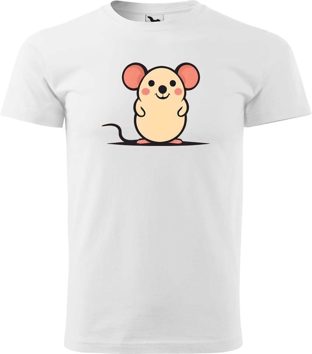 Pánské tričko Myška logo (4XL) (Tričko Myška logo (4XL)  bílá)