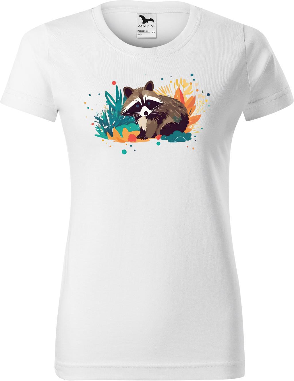 Dámské tričko Mýval v lese (2XL) (Tričko Mýval v lese (2XL)  bílá)