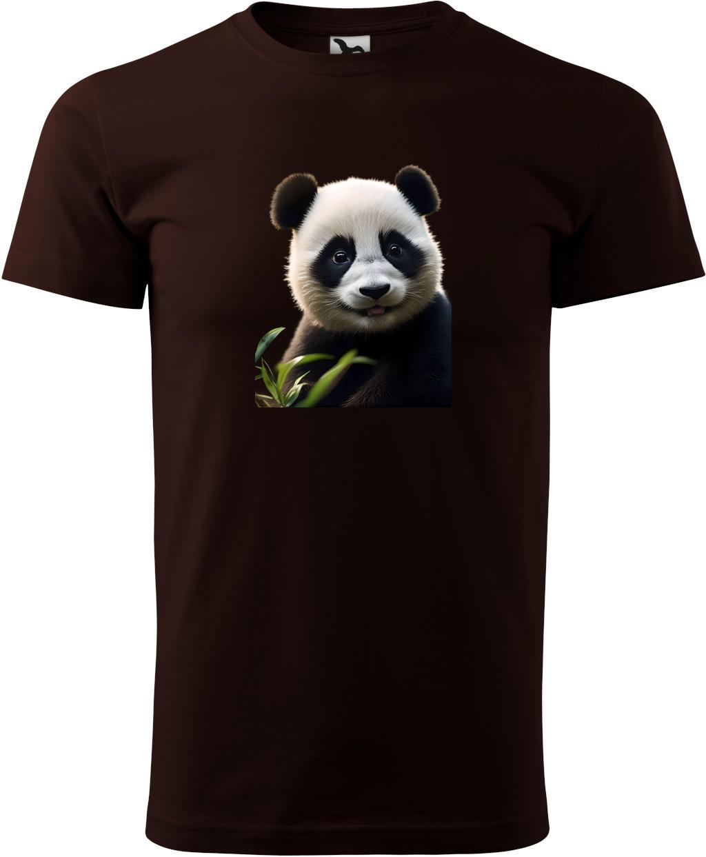 Pánské tričko Panda (L) (Tričko Panda (L)  kávová)
