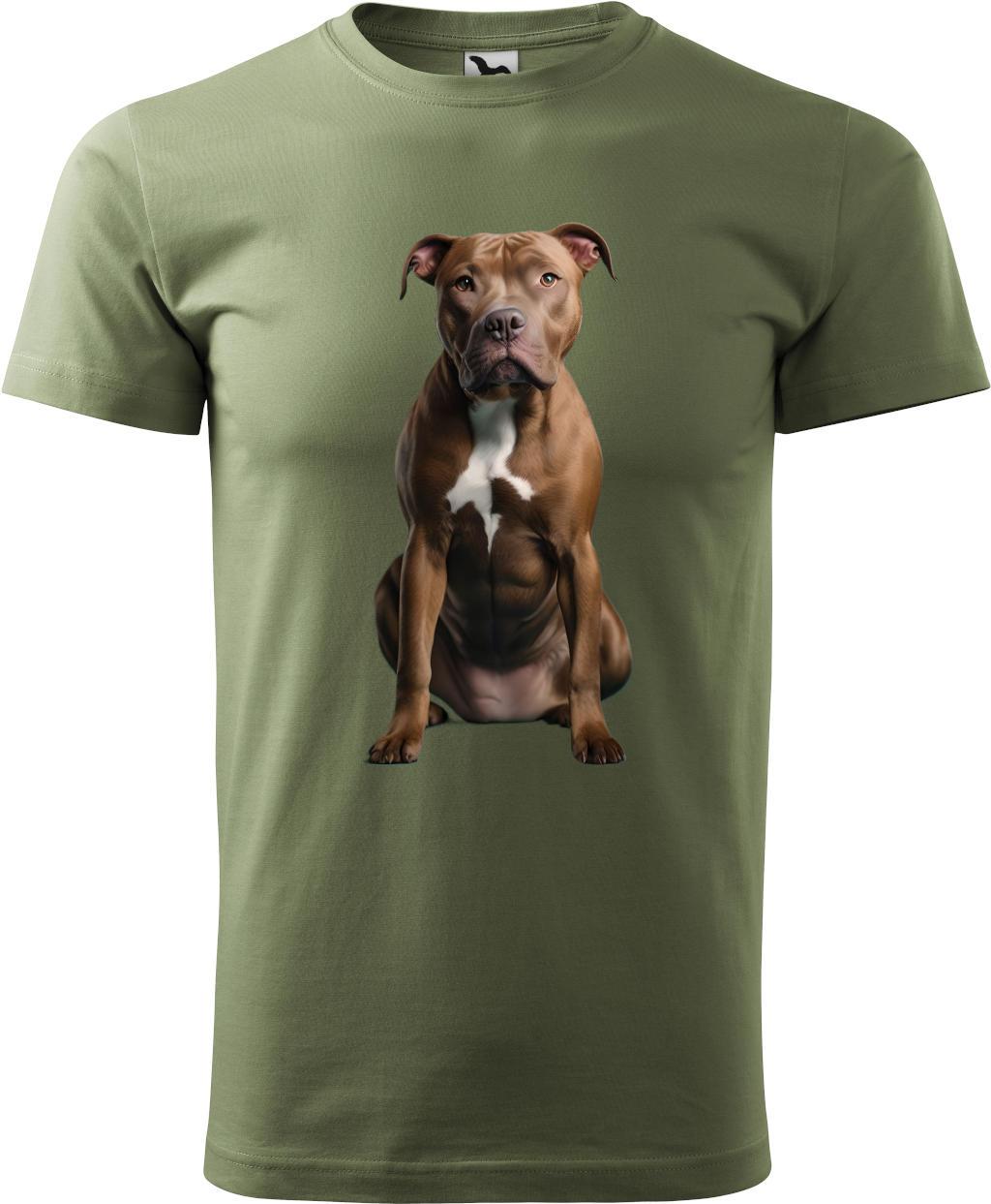 Pánské tričko Pitbul (3XL) (Tričko Pitbul (3XL)  khaki)