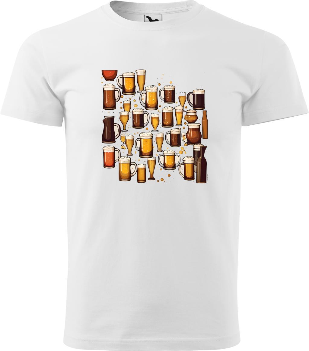 Pánské tričko Pivečka (3XL) (Tričko Pivečka (3XL)  bílá)