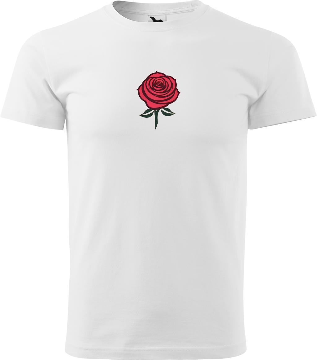 Pánské tričko Růže logo (3XL) (Tričko Růže logo (3XL)  bílá)