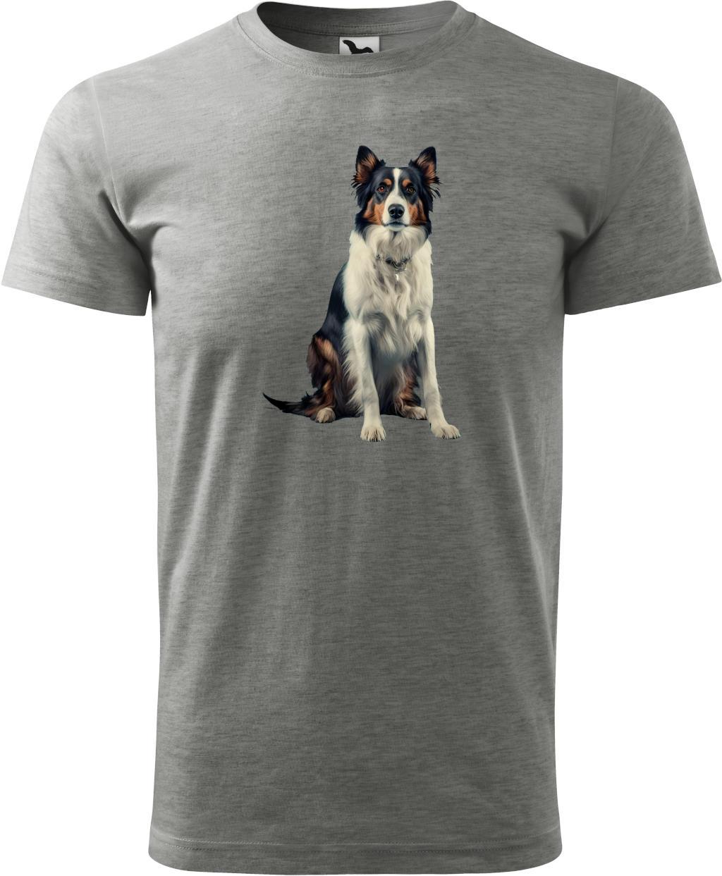 Pánské tričko Setr (2XL) (Tričko Setr (2XL)  tmavě šedý melír)