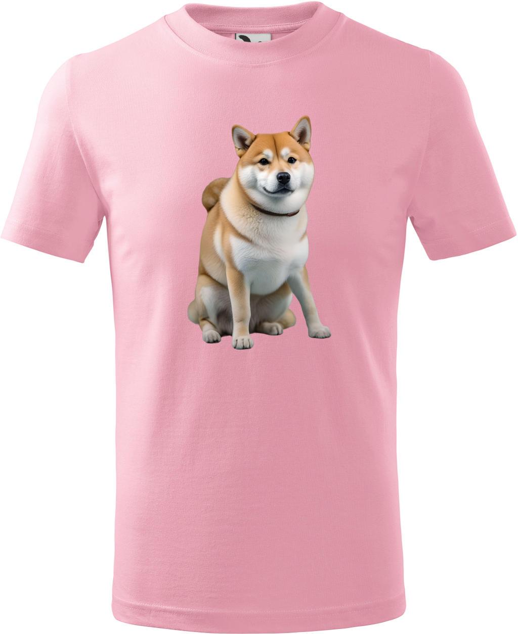 Dětské tričko Shiba Inu  (134 cm) (Tričko Shiba Inu  (134 cm)  růžová)