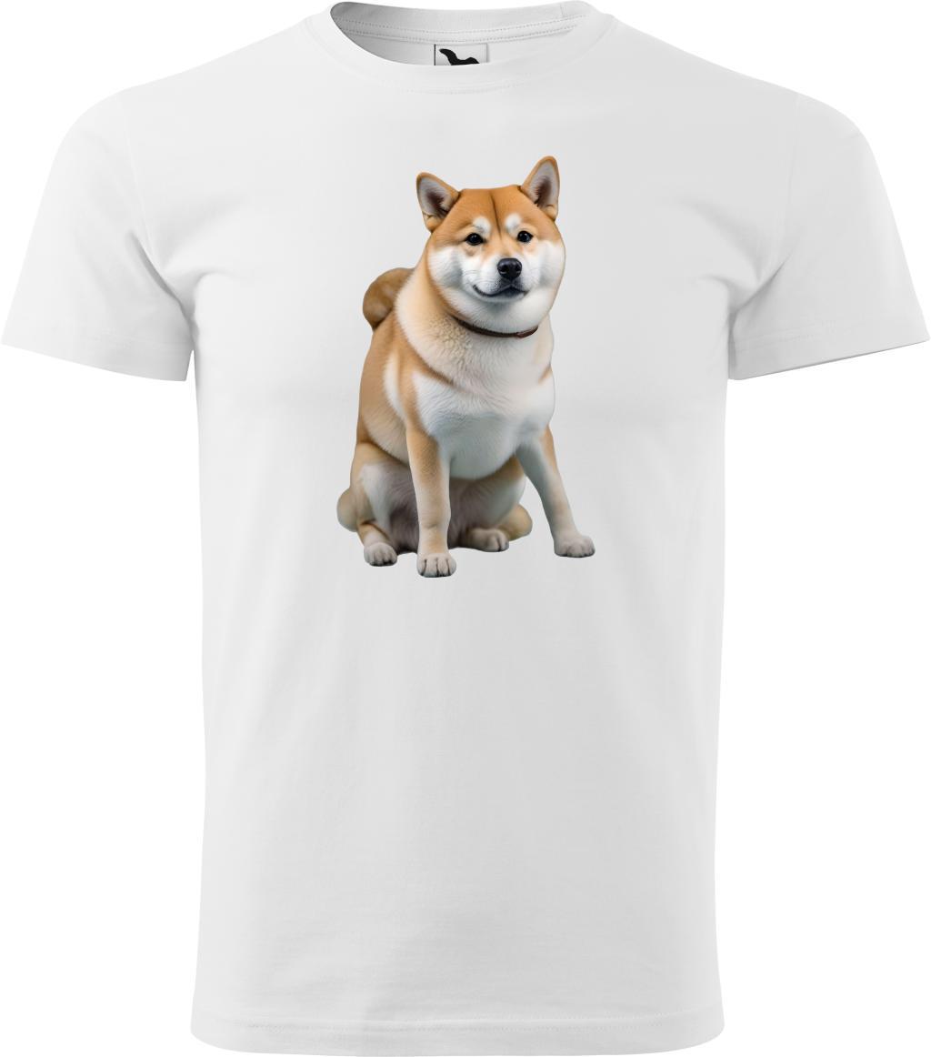 Pánské tričko Shiba Inu  (3XL) (Tričko Shiba Inu  (3XL)  bílá)