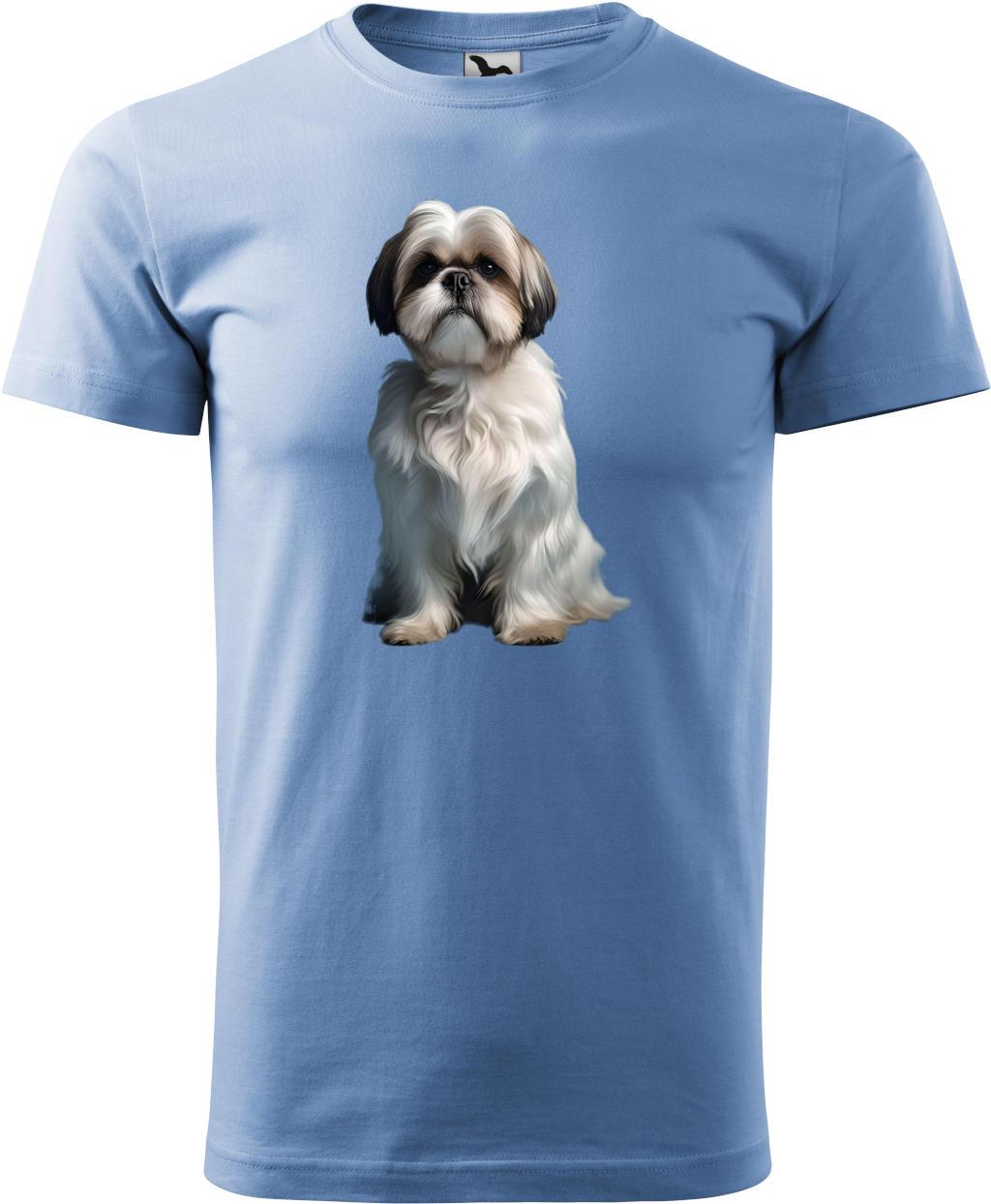 Pánské tričko Shih tzu  (XS) (Tričko Shih tzu  (XS)  nebesky modrá)