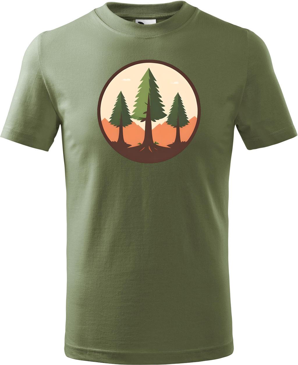 Dětské tričko Smrky logo (XS) (Tričko Smrky logo (XS)  khaki)