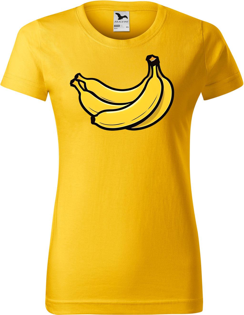 Dámské tričko Tři banány (XL) (Tričko Tři banány (XL)  žlutá)