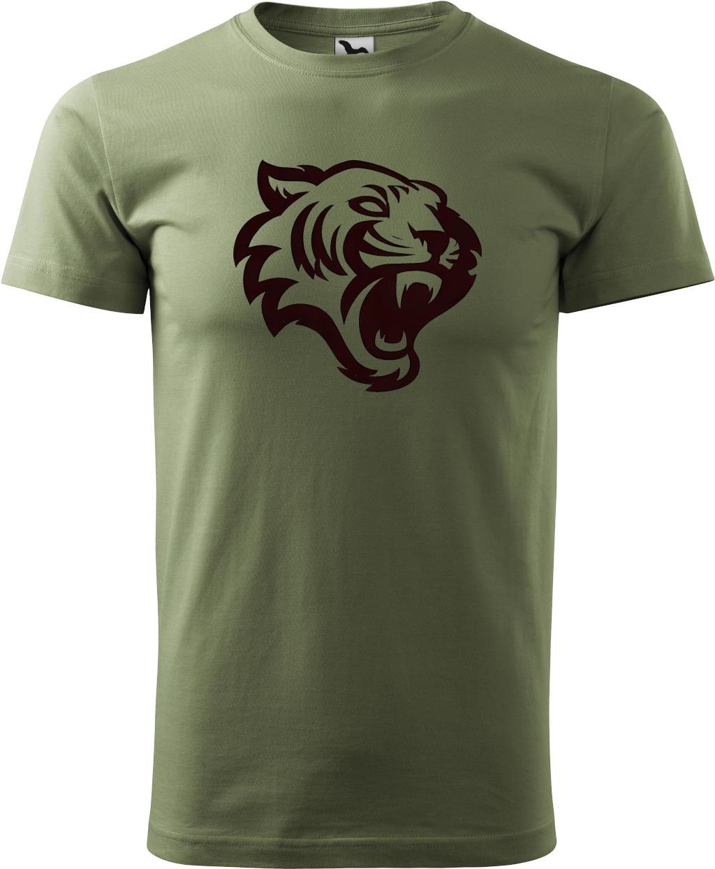 Pánské tričko Tygr logo (2XL) (Tričko Tygr logo (2XL)  khaki)