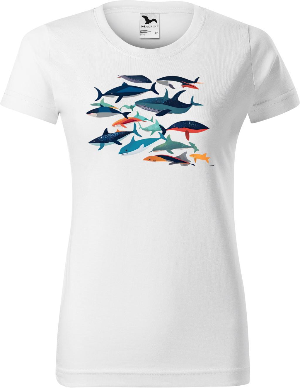 Dámské tričko Velryby (2XL) (Tričko Velryby (2XL)  bílá)