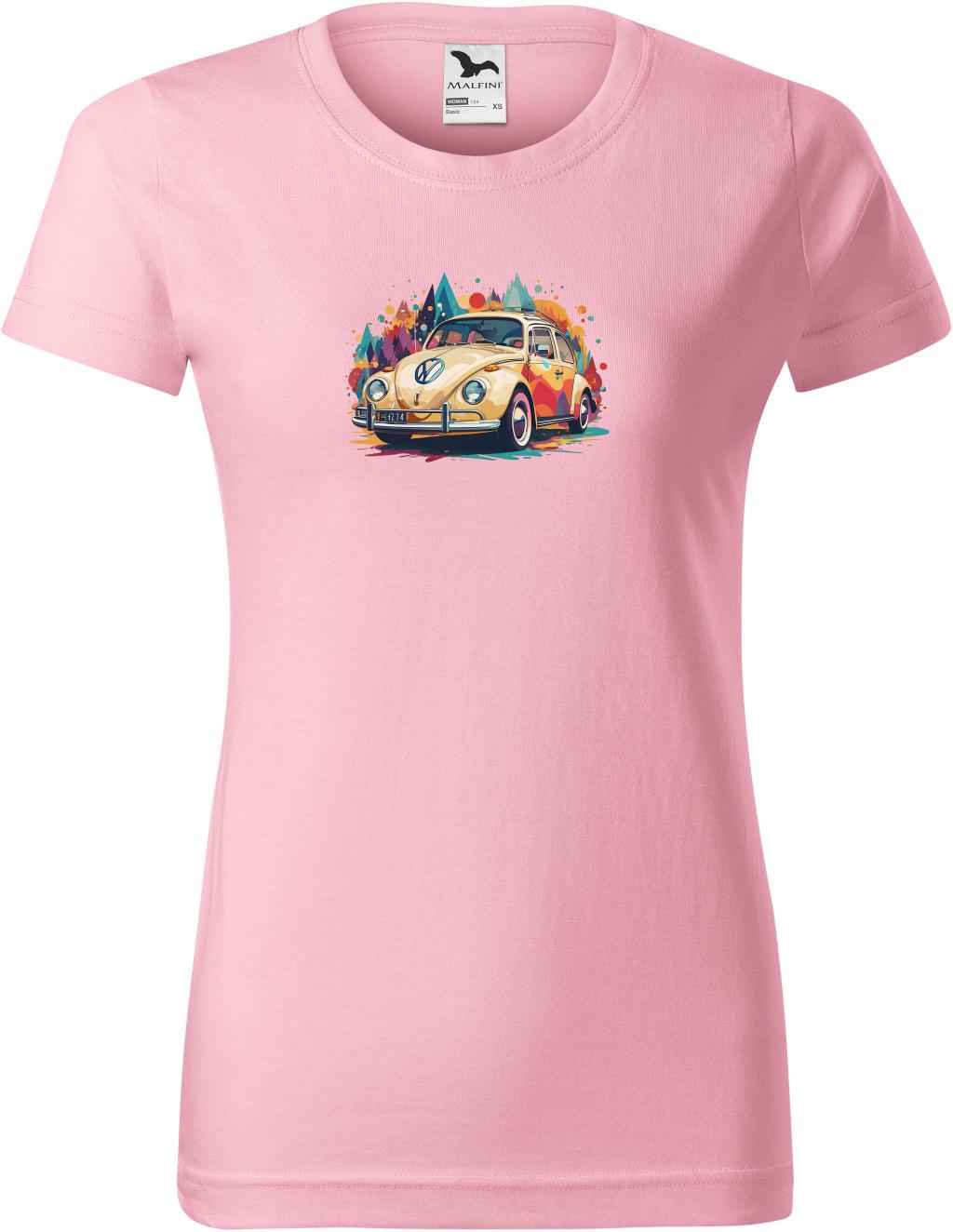 Dámské tričko VW Brouk (2XL) (Tričko VW Brouk (2XL)  růžová)