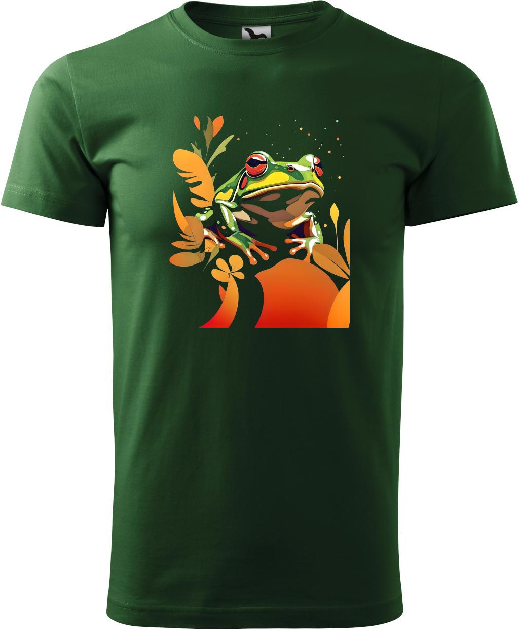 Pánské tričko Žába na listu (4XL) (Tričko Žába na listu (4XL)  lahvově zelená)